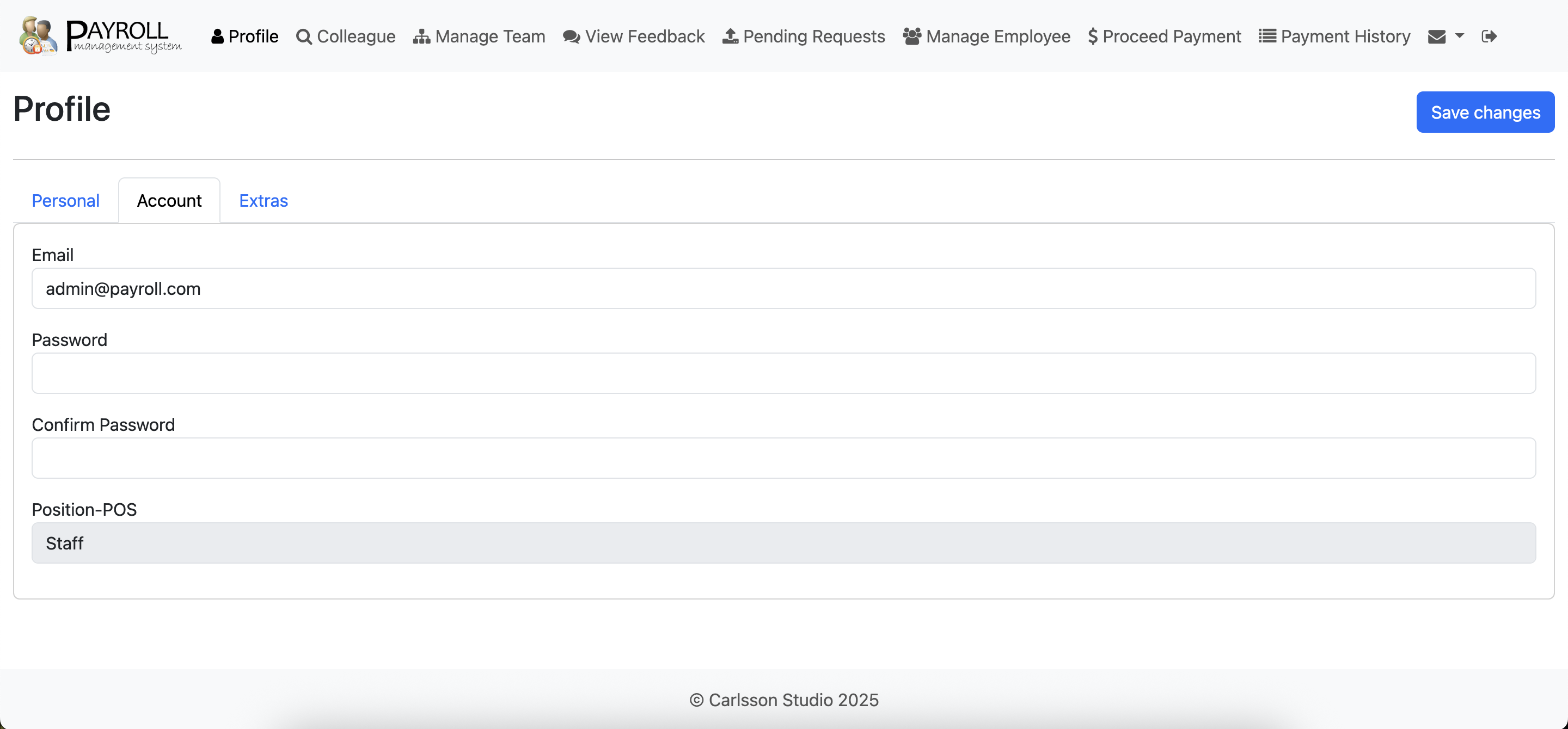 User gets to modify their own profile once logged in.
